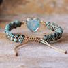 Water Drop Shaped Lapis Lazuli Natural Stone Hand Woven Winding Bracelet Adjustable Bracelet