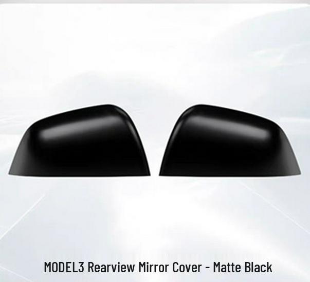 Tesla Model Y/3 Carbon Fiber Texture Rearview Mirror Cover – Backup Camera Shell Protector