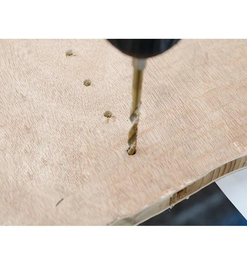 High-Speed Steel Drill Kit 13 Piece Set, Impact Quick Change Drill Kit for Cast Iron Hardening Metal Wood and Plastic