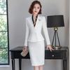 Women's Professional Business Skirt Suit with Scarf