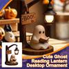 Adorable Ghost Reading Lantern - Boo3D Resin Spooky Holiday Ghost Night Light Ghost Warmth Light Great for Daily Use