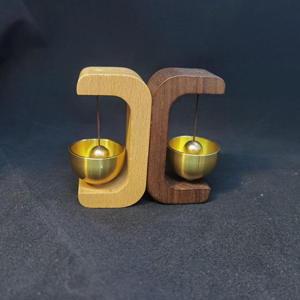 Dopamine Minimalist Japanese Doorbell & Chime Set with Wood Door Stop and Refrigerator Magnet