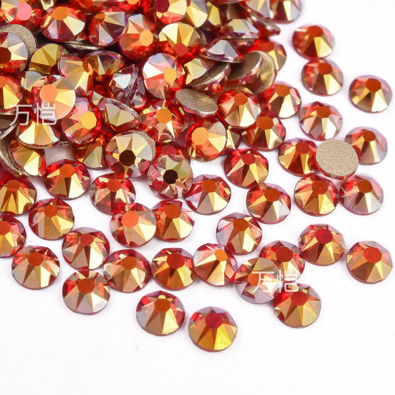 16 Cut Sides Eight Big And Eight Small Imitation Austrian Flat Bottom Drill Nail Drill Ab Color Diy Mobile Phone Case Glass Accessories Rhinestone