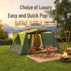 3-4 Person Double Layer Outdoor Tent: Large, Rainproof, Sun-Protected, Thickened for Camping & Home Use