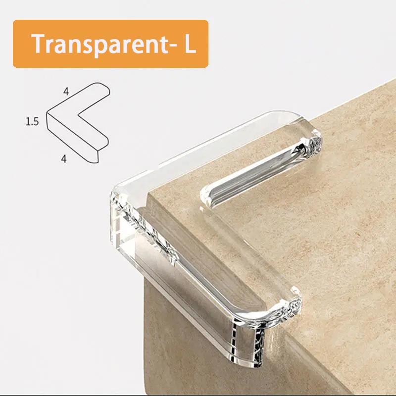 

L/T/V-Type Anti Collision Angle Transparent Right Angle Silicone Protective Cover Tea Table Furniture Soft Packaging Corner 4Pcs