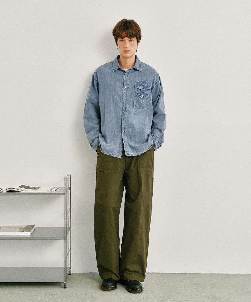 GLW Carpenter Fatigue Cotton Pants Olive