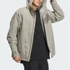 Adidas Mens Business Casual Fleece Parka, Thick Plush Hooded Jacket Men Outerwear Pebble-Silver-Gray IZ1591