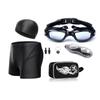 KND Black Silicone Prescription Swim Goggles Set