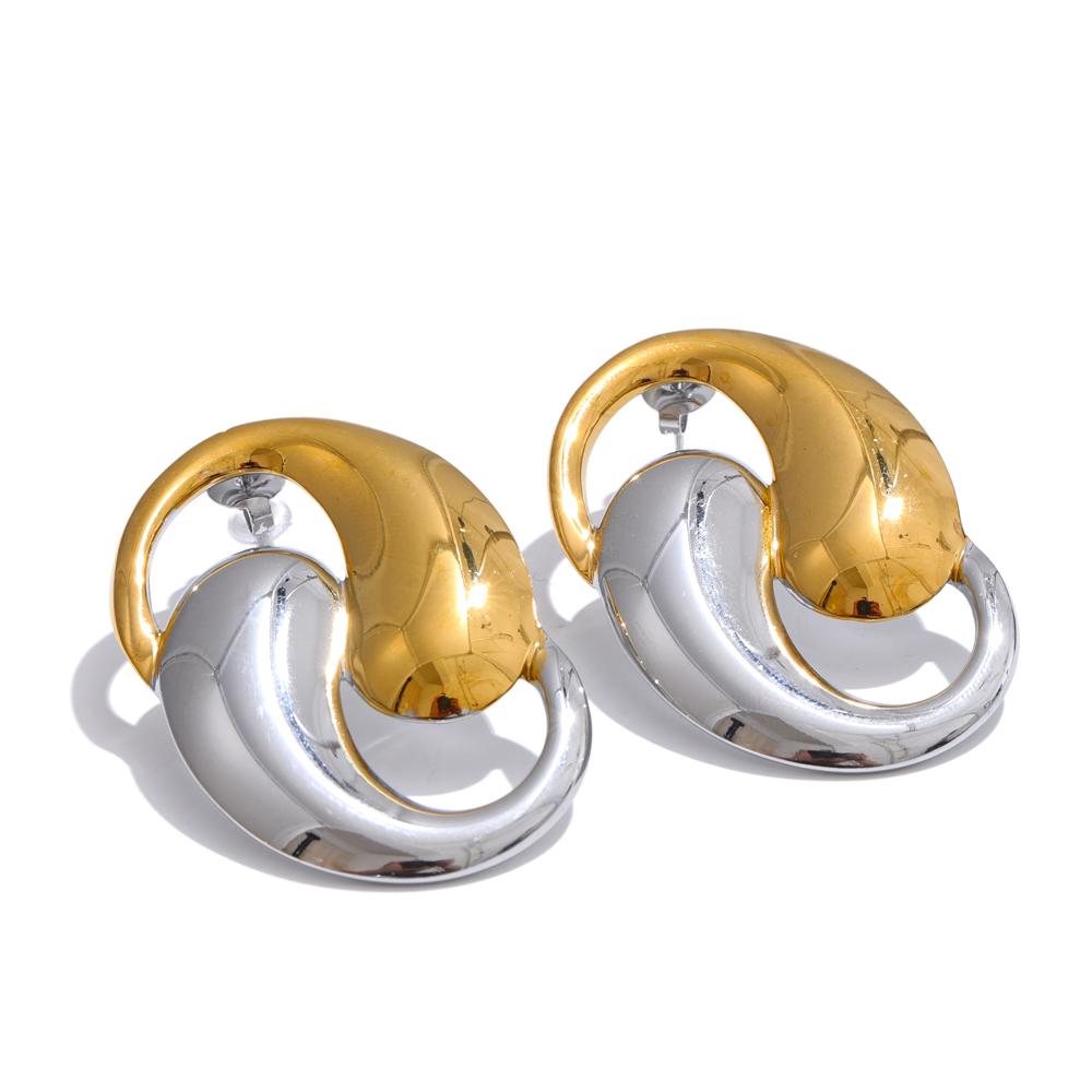 

Eetit Заявление Нержавеющая сталь Металл Геометрические Большие Серьги-гвоздики для Всех Случаев Минималистичные Персонализированные Повседневные Модные Ювелирные Изделия разноцветный