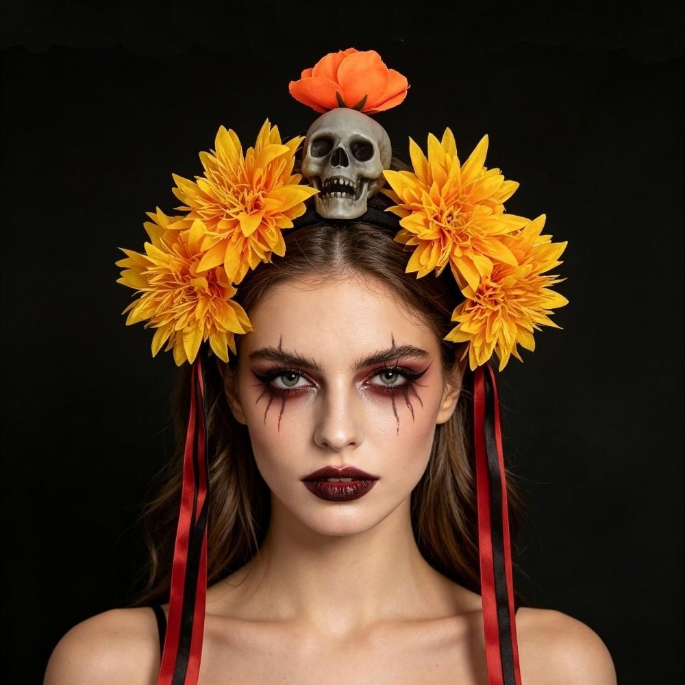 Scary Flower Halloween Headband Simulated Flower Halloween Flower Hairband Girls