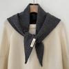 Premium Australian Wool and Cashmere Solid Color Women's Triangle Shawl-Scarf