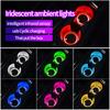 Car LED Cup Holder Lights Car Rechargeable 3 Modes 7 Color Changing Light Up Cup Holder Insert Coasters Car Decor Accessories