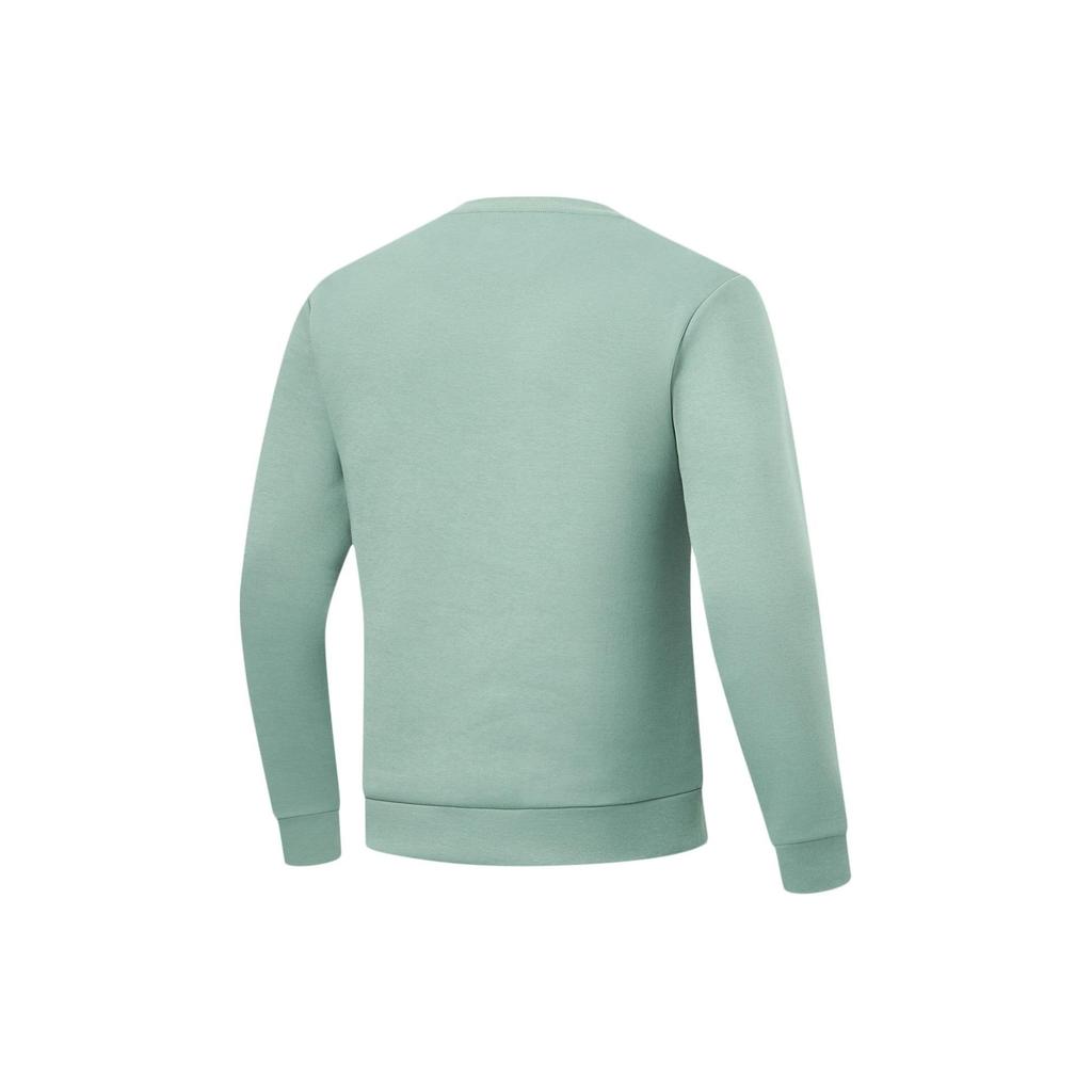 Li-Ning Fitness Series Logo Print Crew Neck Sweatshirt Men Sweatshirt Lake-Blue AWDU103-4