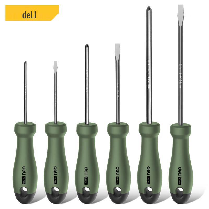 Deli Home Series Magnetic Double-Head Screwdriver Set (6-Piece)