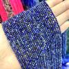 2mm Natural Stone Amethyst Tiger Eye Lapis Lazuli Beads Inlaid with Bright Pearl Jewelry Making DIY Necklace Bracelet Jewelry