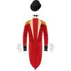 Mens Circus Ringmaster Costume Set Long Sleeve Lapel Fringed Shoulder Tailcoat Jacket Hat Collar Gloves Carnival Cosplay
