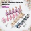 5Pcs/Set Aurora Butterfly Magnetic Nail Tip Display Stand For Manicure Press-On Nails Training Gel Nail Polish Nail Tip Display