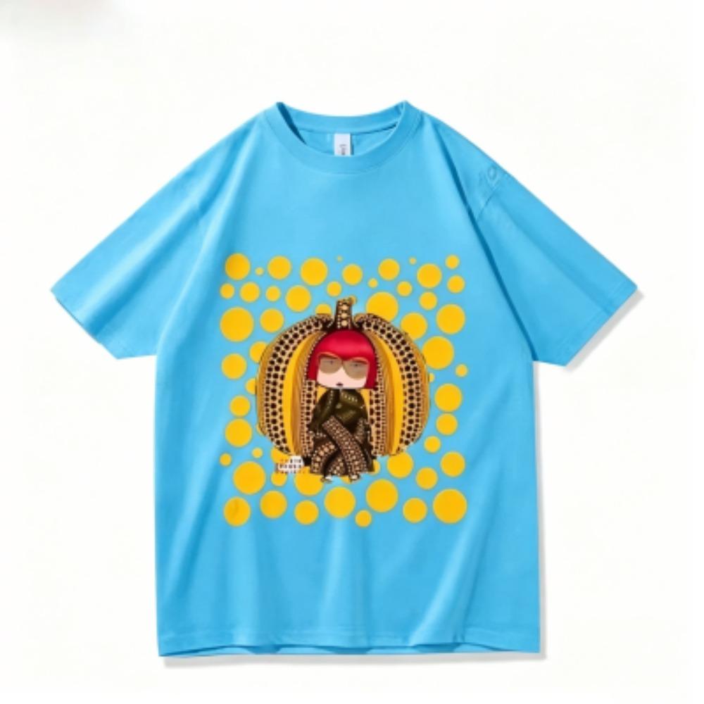 Sommer Punkte Kürbis Mädchen Druck Kinder T-Shirts Mode Straße Kurzarm Outdoor Freizeit Oberteile für Jungen und Mädchen T-Shirts Top