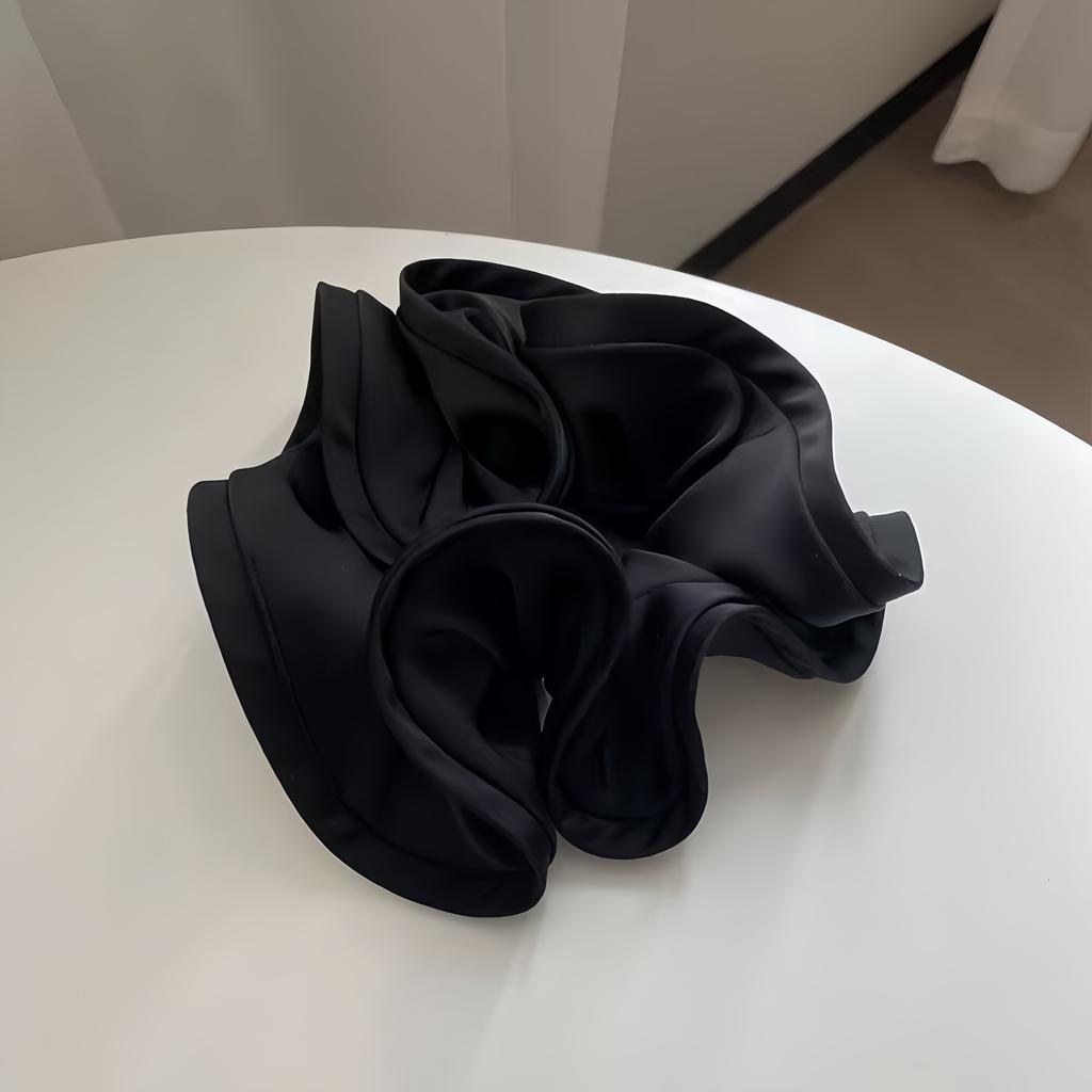 Korean Big Hair Tie Ribbon Scrunchies Satin Elastic Hair Band Bow Women Simple Temperament New Style  Ponytail Hair Accessories