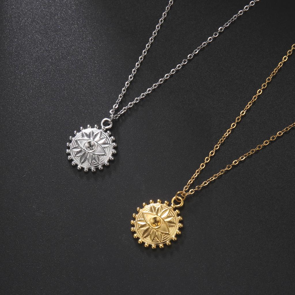 Gold Color Turkish Evil Eye Necklace for Women Stainless Steel Vintage Amulet Choker Necklaces Jewelry Mother's Day Gift 2026