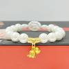 Artificial Pearl Bracelet for Women 10mm Round Beads Beaded Bracelets Handmade Glass Bangle DIY Jewelry Gifts