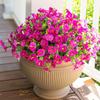 4 Bundles Artificial Flowers Outdoors Fake Flowers Realistic Bonsai Shrub Garden Home Decor Morning Glory Vibrant