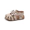 Sommer Neue Kinderschuhe Echte Anti-Rutsch-Baotou-Sandalen für Mädchen PU Klettverschluss Anti-Rutsch-Gummi