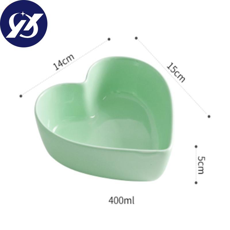 Heart-shaped Bowl Ceramic Steamed Egg Plate Dessert Salad Bowl Oven Baking Dinnerware