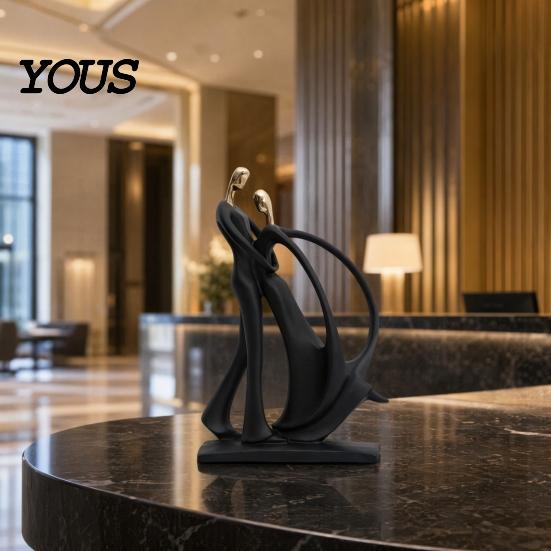 Durable Resin Sculpture Musician Sculpture, Stable Base Abstract Guitar Saxophone Singer Statue, Band Theme Decoration, Home Art Decor