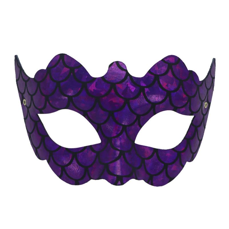 Iridescent Mask Lightweight Party Performance Prop Women Costume Mask Mystical Fish Scale Mask For Themed Parties Prom