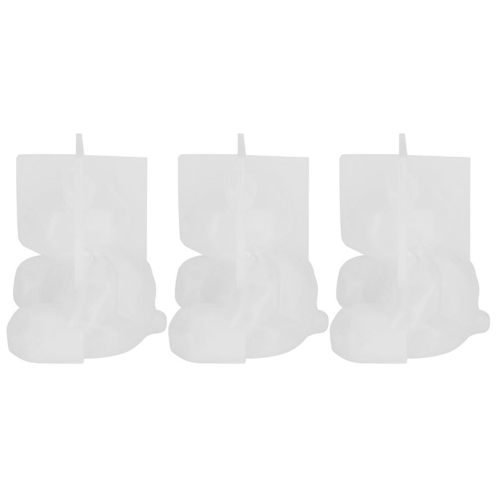 3pcs 3D Shape Animal Silicone Mould Food-Grade Silicone 3D Bear Mould Candle Making