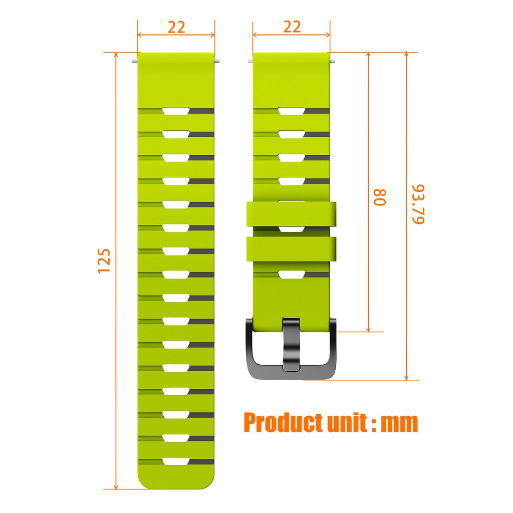 22mm Silicone Strap for Amazfit GTR 4 3 2 2e/GTR 3pro/Bip 6 46mm Watch Band for Amazfit BALANCE 2/Stratos 3 2 Replace Bracelets