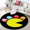 Pac‑Man Pattern Round rug,Carpet Rug for Living Room Bedroom Playroom ,Non-slip Floor Mat,Holiday Gifts and Birthday Gifts.