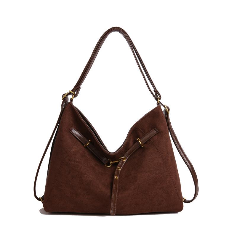 Tote bag women's new retro simple shoulder bag bag high-end large-capacity dual-purpose backpack