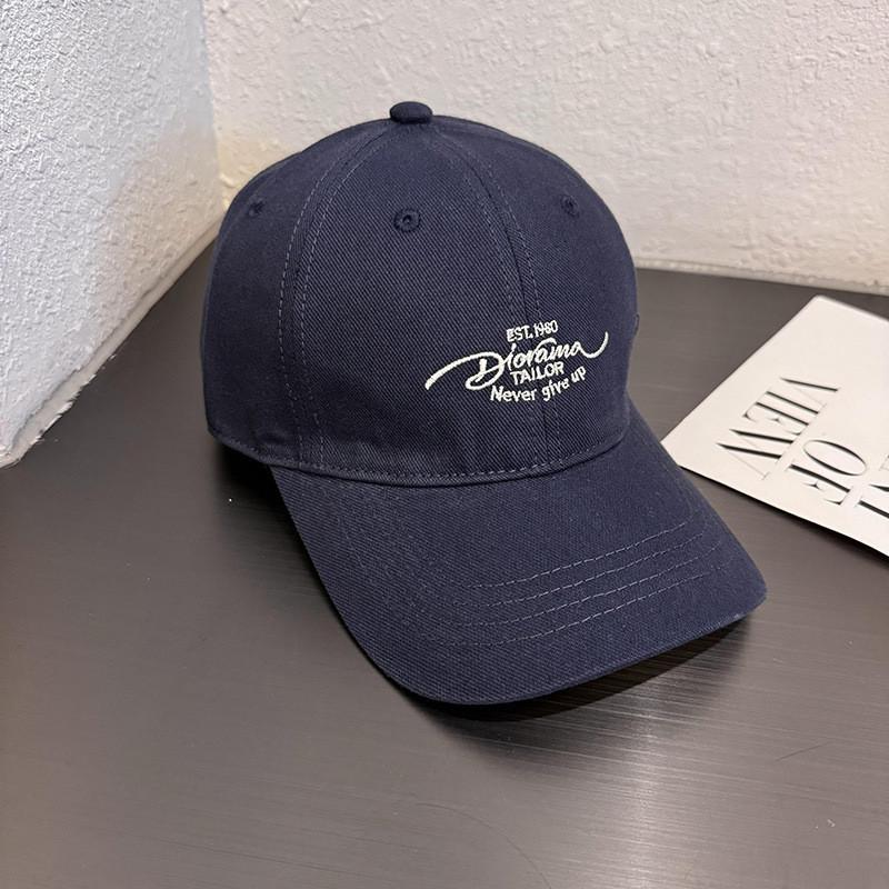 Embroidered Letter Baseball Cap Female Wide Brim Breathable Fabric Daily Use
