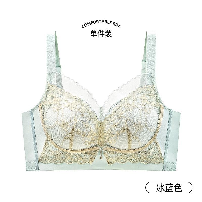 Adjustable Wireless No Side Bone Lace Push Up Bra For Small Chest