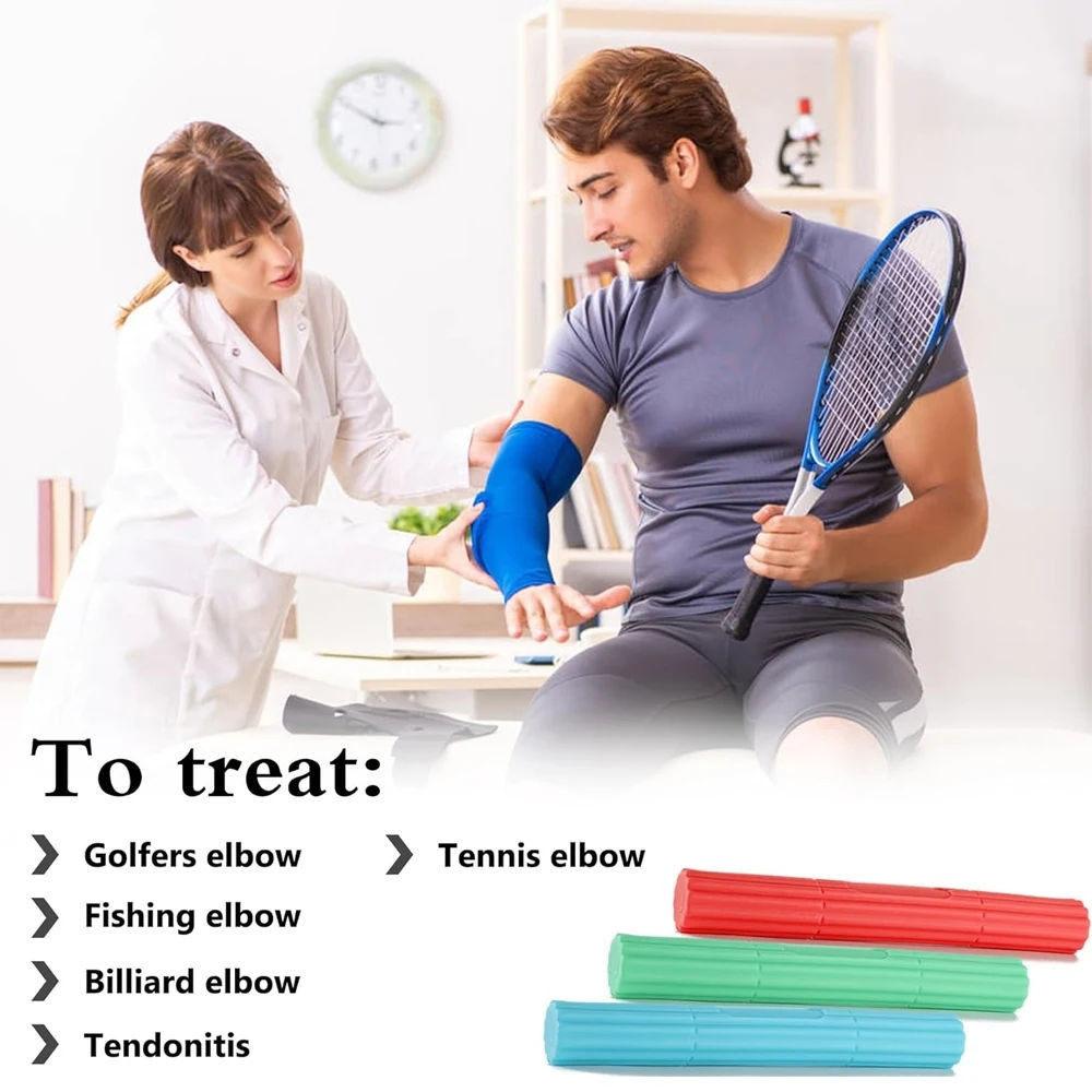 1Pcs Flex Therapy Bar Strengthener, Tennis Elbow Physical Therapy Bar, Resistance Bar for Golfers Elbow, Forearms Pain Relief