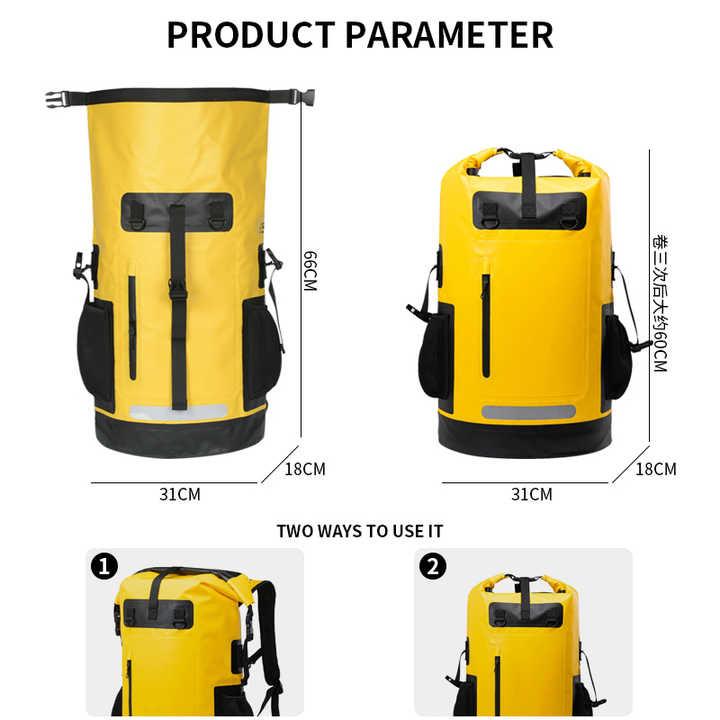 35L Waterproof Dry Bag Backpack for Kayaking Roll Top Kayak Dry Backpack Floating Outdoor Dry Sack Boating Sailing  Camping