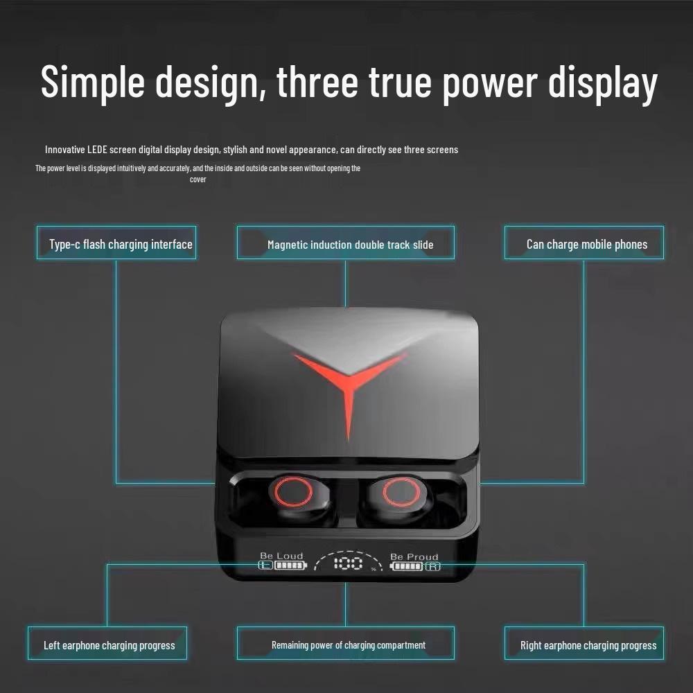 M90/M10 True Wireless Noise Cancelling Bluetooth Earphones with Long Battery Life for Gaming