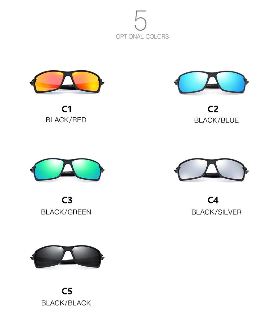 Latest Male Sunglasses Brand Design Square Sports Sun Eyeglasses Men Driving Fishing Goggle UV400 Female Travel Eyewear