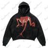 Street Trendy Brand Skull Pullover Sweater Digital Printing Casual Loose Hooded Sweater