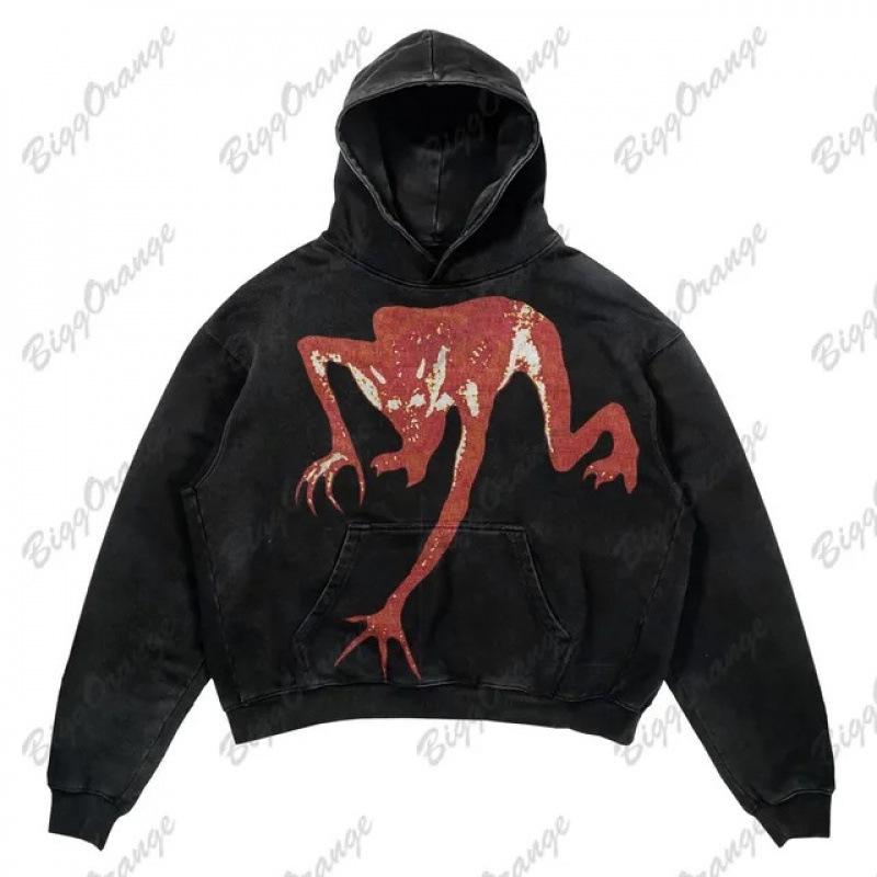 Street Trendy Brand Skull Pullover Sweater Digital Printing Casual Loose Hooded Sweater