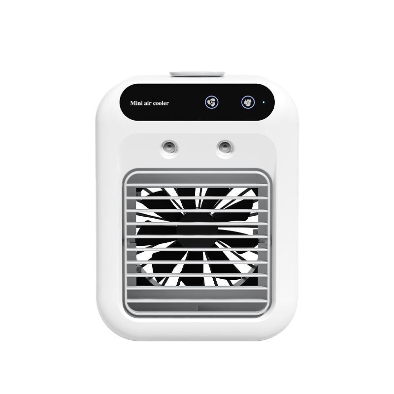 Portable Mini Air Conditioner Fan for Home and Dorm - Desktop Humidifying and Cooling Spray Fan.