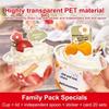 50Pcs Disposable Salad Cup 250/300/360/500ML Transparent Dessert Yogurt Cups Bowls Container With Lids For Ice Cream Cupcake