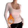 European & American Women's Sexy Slim-fit Autumn/Winter Long-sleeve Warm Base Layer Top