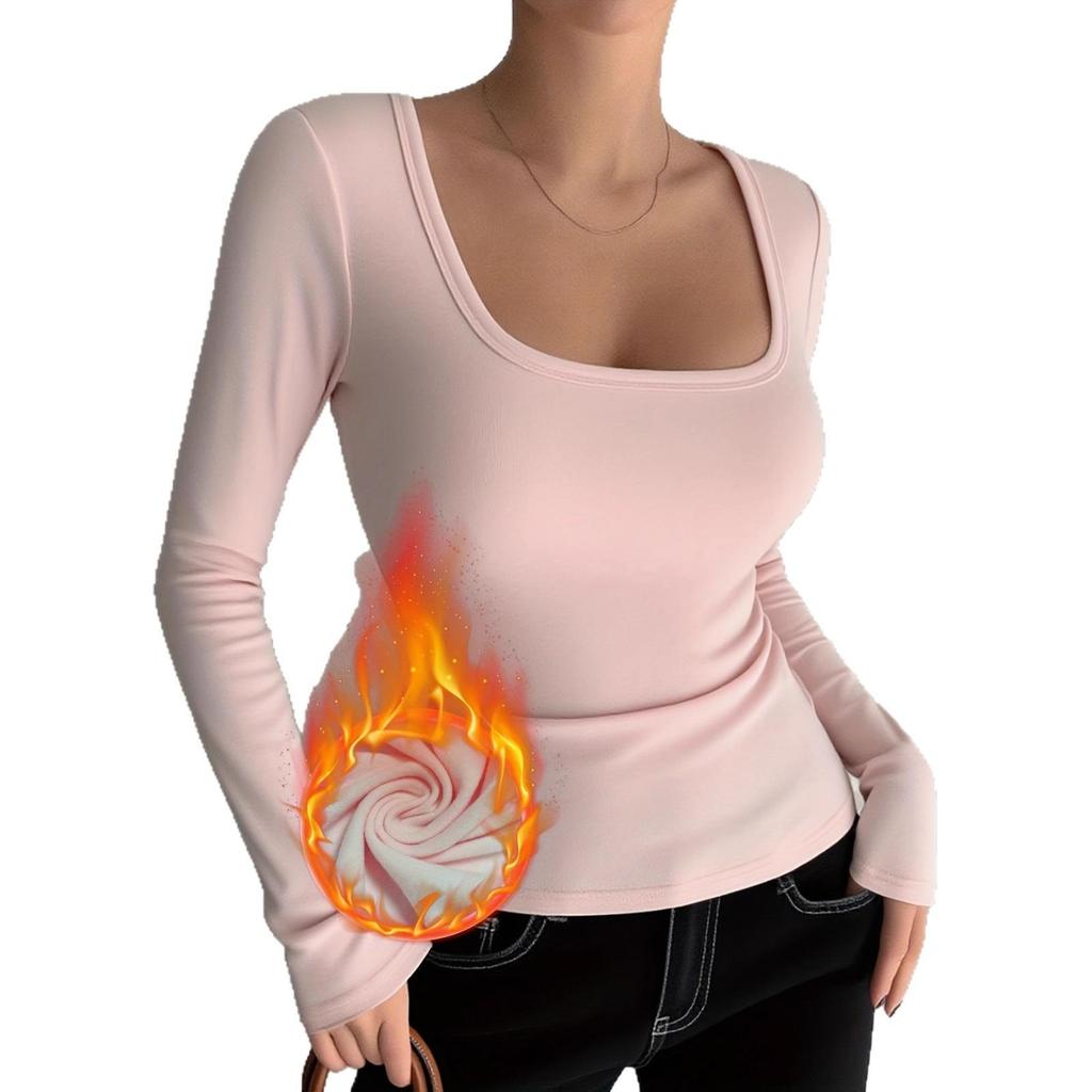 European & American Women's Sexy Slim-fit Autumn/Winter Long-sleeve Warm Base Layer Top