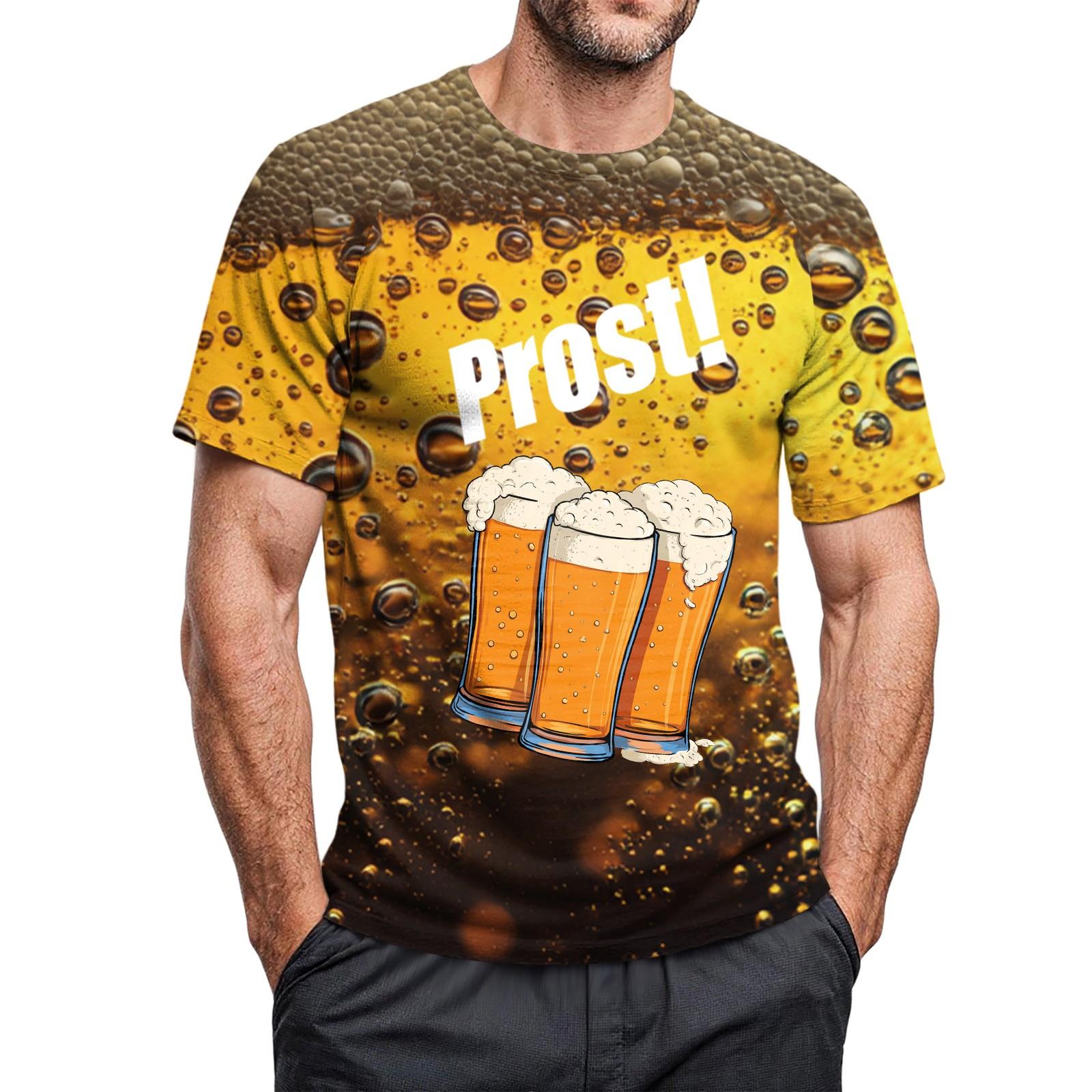 

Мужская повседневная футболка с круглым вырезом и короткими рукавами с принтом M