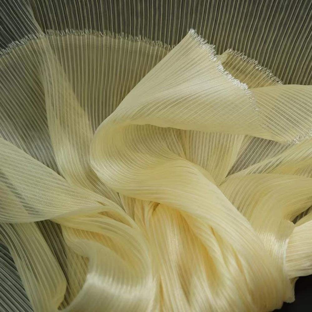 Modischer Helle Organza Stoff DIY Steife Form Designerstoffe Polyester Material Plissierte Netzstoffe Hochzeitsdekoration