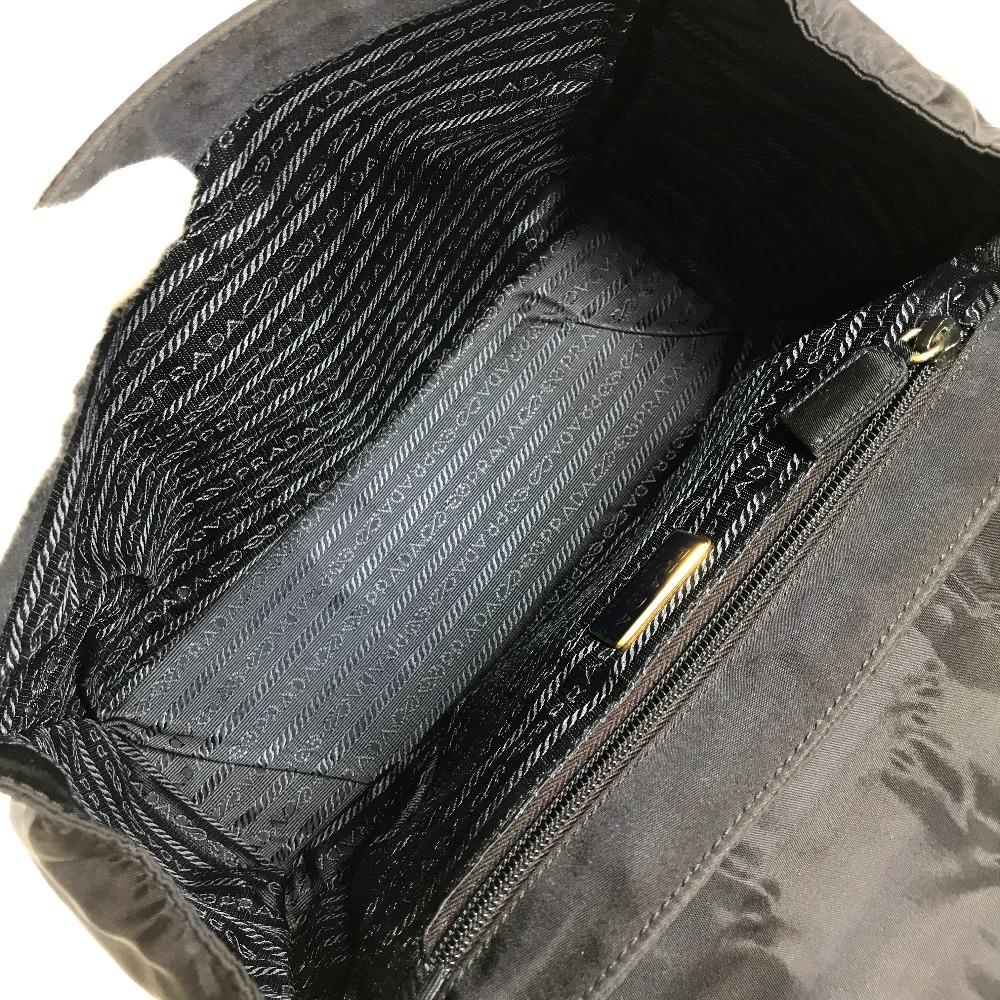 PRADA Big logo triangle logo plate Tote bag with metal handle and flap Hand Bag