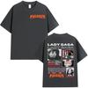 Lady Gaga Mayhem Tour Album 2025 Graphic T Shirts Unisex Women Vintage High Quality Clothing T-shirt Hip Hop Oversized Cotton Tees